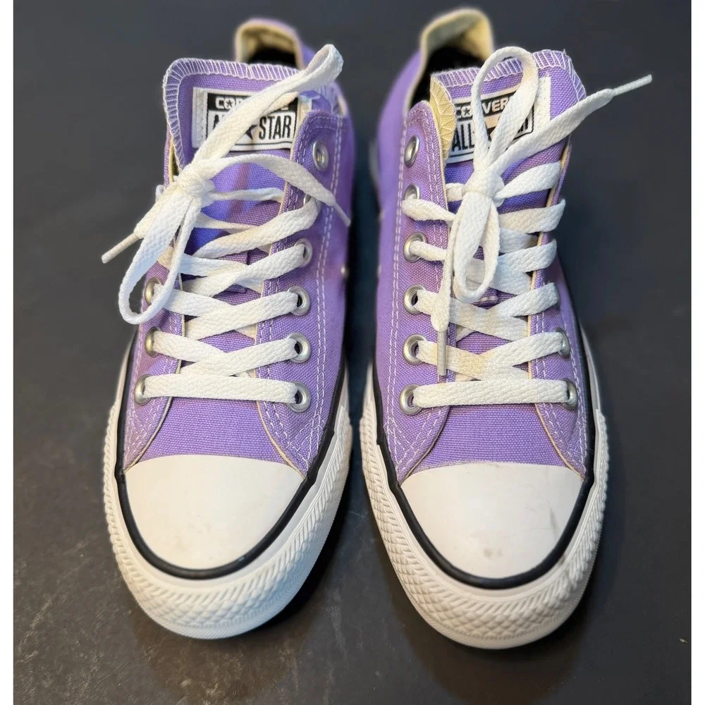 Converse Chuck Taylor All Star Low Top Purple Canvas Sneakers 153873F Mens 5 - Picture 2 of 6